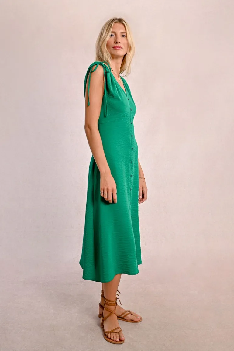 Robe mi-longue fluide