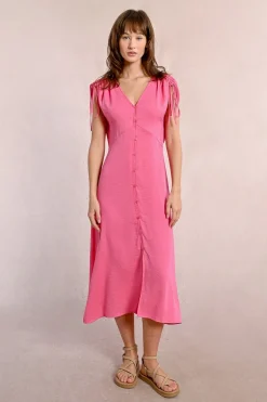 Robe mi-longue fluide