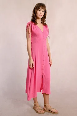 Robe mi-longue fluide