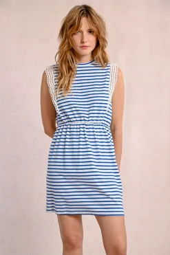 Robe t-shirt marinière