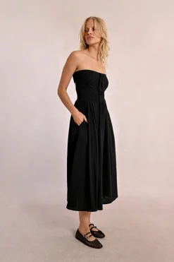 Robe type bustier à smock
