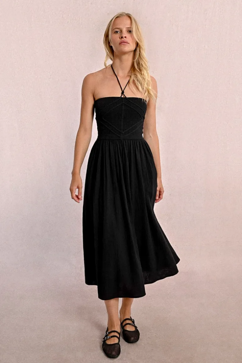 Robe type bustier à smock