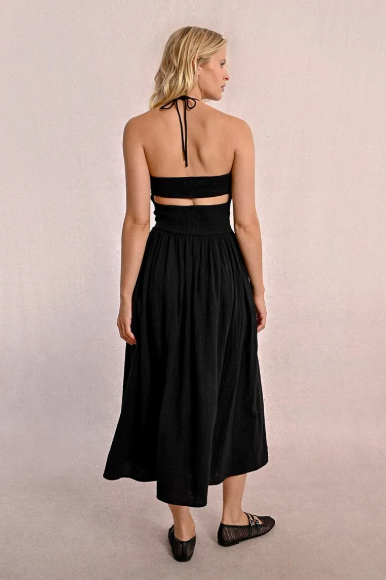 Robe type bustier à smock