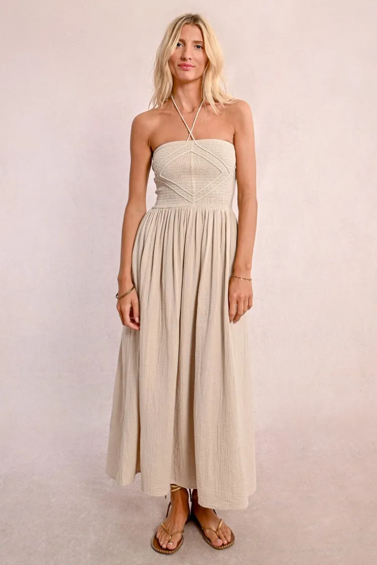 Robe type bustier à smock