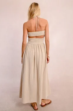 Robe type bustier à smock