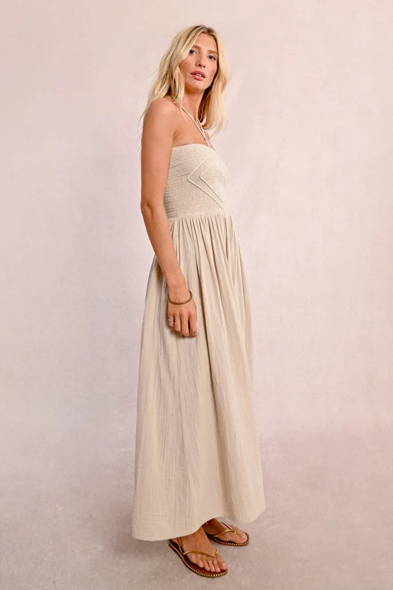 Robe type bustier à smock