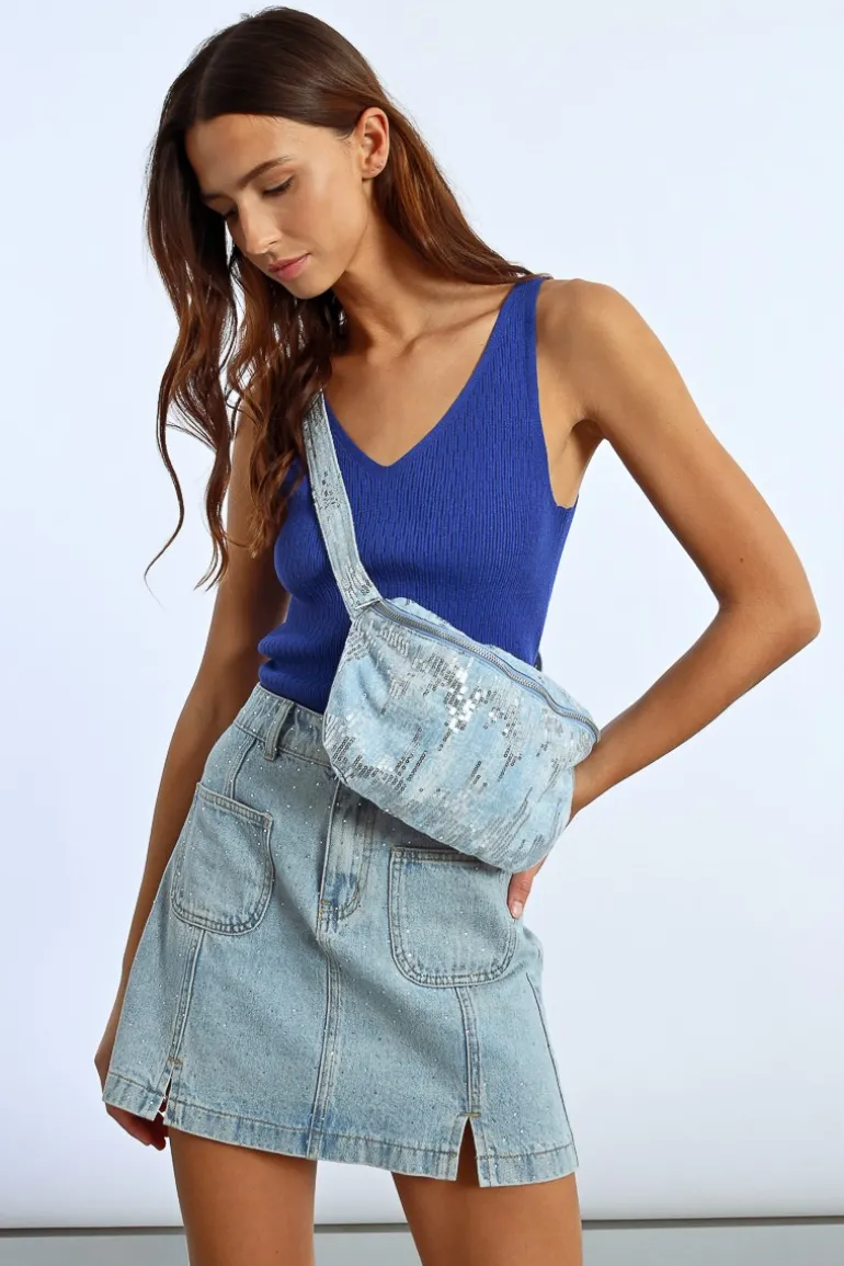 Sac banane sequins