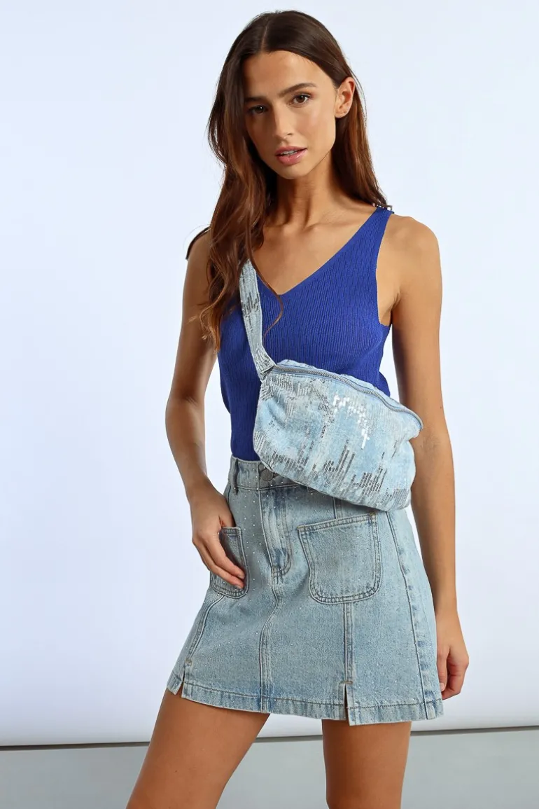 Sac banane sequins
