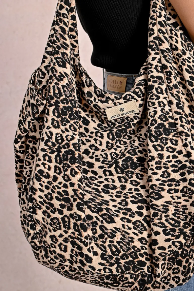 Sac cabas souple, imprimé léopard