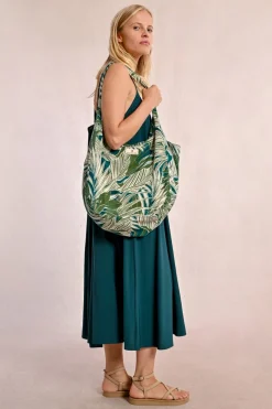 Sac cabas souple, imprimé végétal