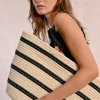 Sac panier rayé