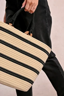 Sac panier rayé