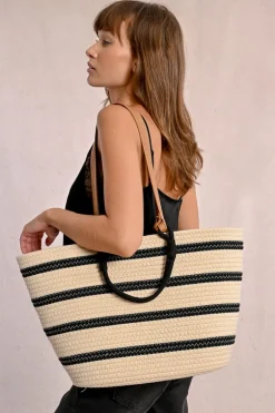 Sac panier rayé