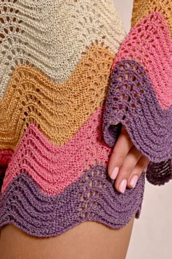 Short de plage en crochet