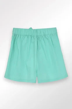 Short en popeline, nouable à la taille