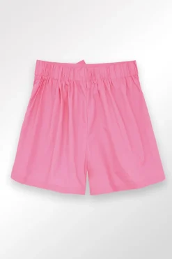 Short en popeline, nouable à la taille