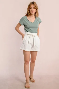 Short fluide ceinturé