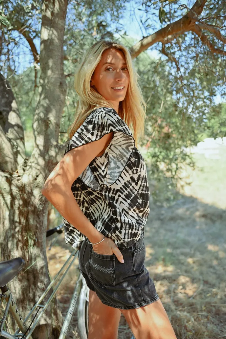 Short large en jean