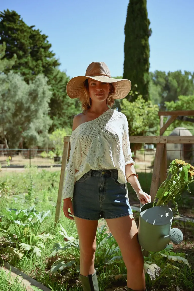 Short large en jean