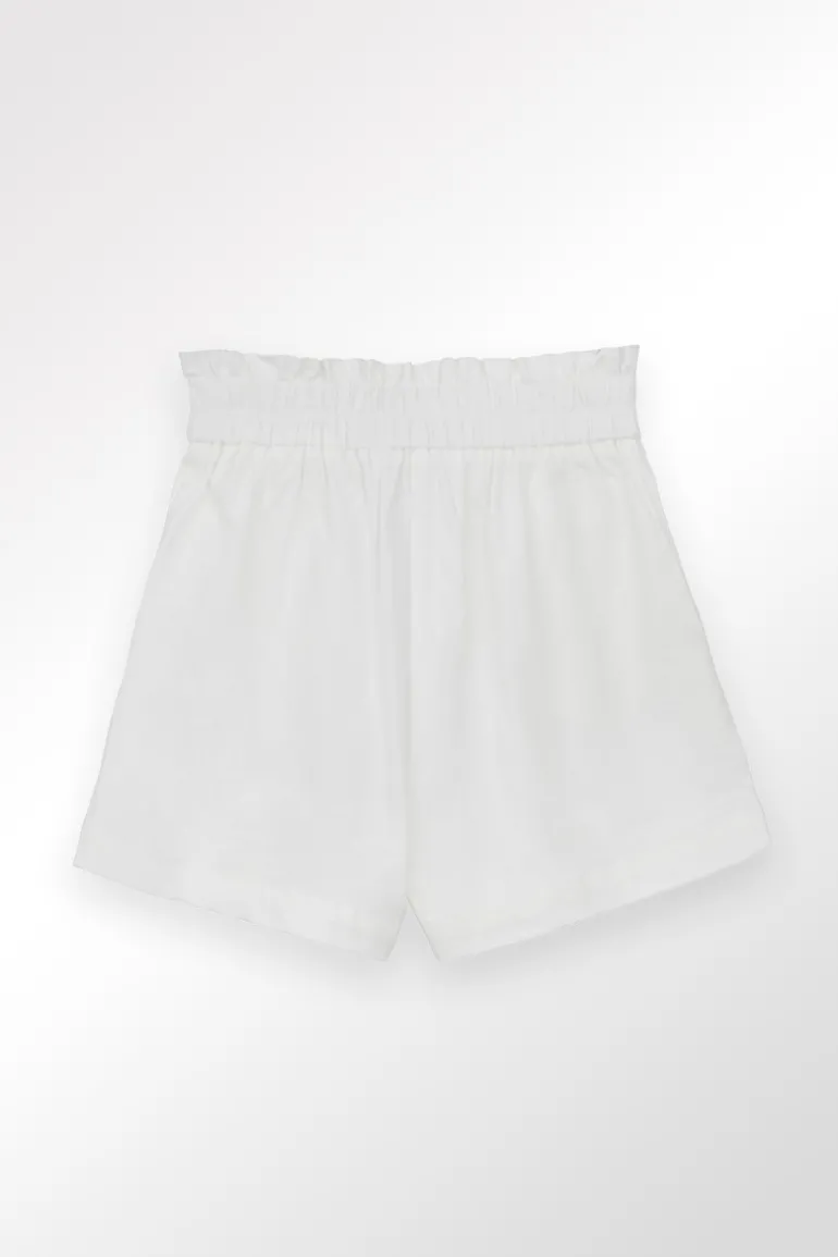 Short taille haute, nouable à la taille