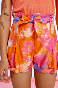 Short taille haute paper bag