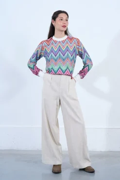 Sweat en maille multico