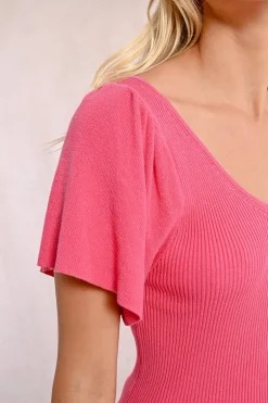 Top à volants en maille