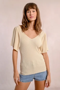 Top à volants en maille