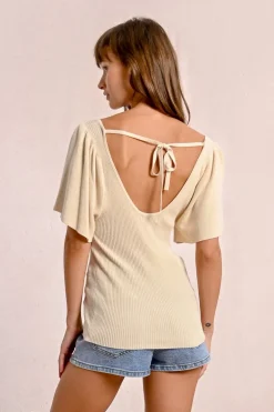 Top à volants en maille