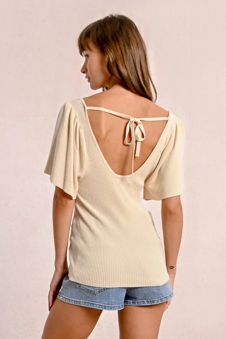 Top à volants en maille