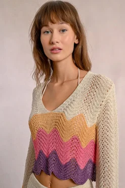 Top crop en crochet
