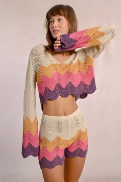 Top crop en crochet
