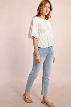 Top en broderies anglaises