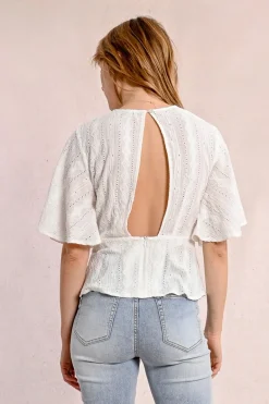 Top en broderies anglaises