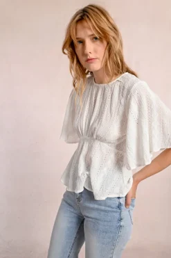 Top en broderies anglaises