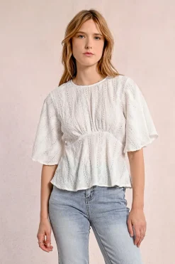 Top en broderies anglaises