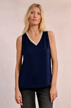Top, encolure irisée