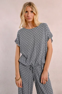 Top oversize imprimé