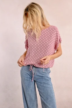 Top oversize imprimé