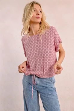 Top oversize imprimé