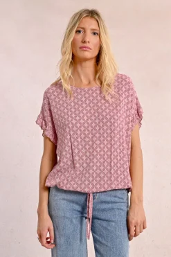 Top oversize imprimé