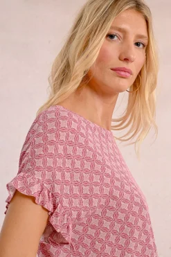 Top oversize imprimé