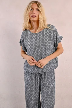 Top oversize imprimé