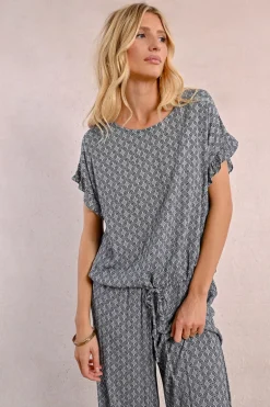 Top oversize imprimé