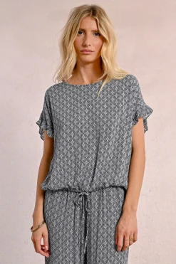 Top oversize imprimé