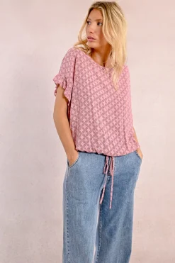 Top oversize imprimé