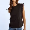 T-shirt à dentelle