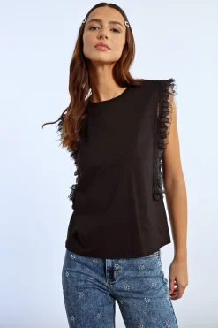 T-shirt à dentelle