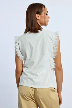 T-shirt à dentelle