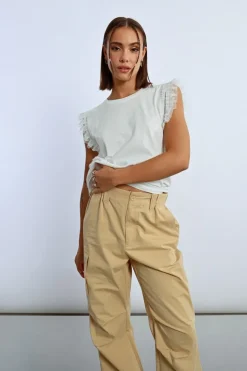 T-shirt à dentelle